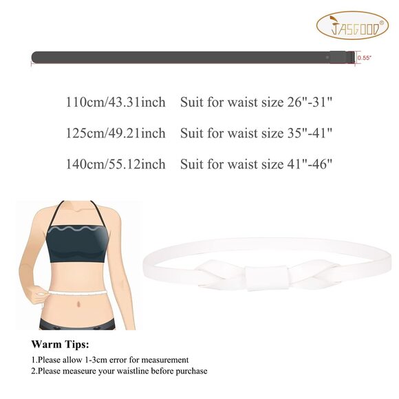 Pu Leather Skinny Waaist Belt For Women Dresses Adjustable Thin Waist Belt For🤚 - Picture 6 of 9